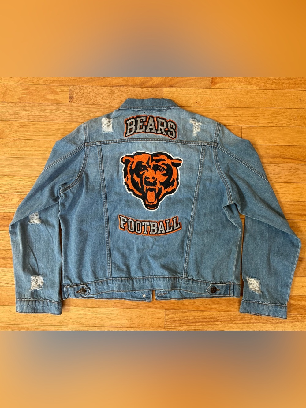 Chicago Bears Jean Jacket NFL Team Apparel Women’s Size XL
